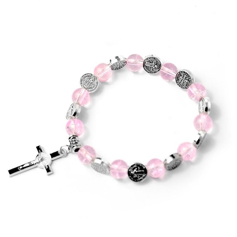 Wholesale Cross Colored Artificial Crystal Bracelet